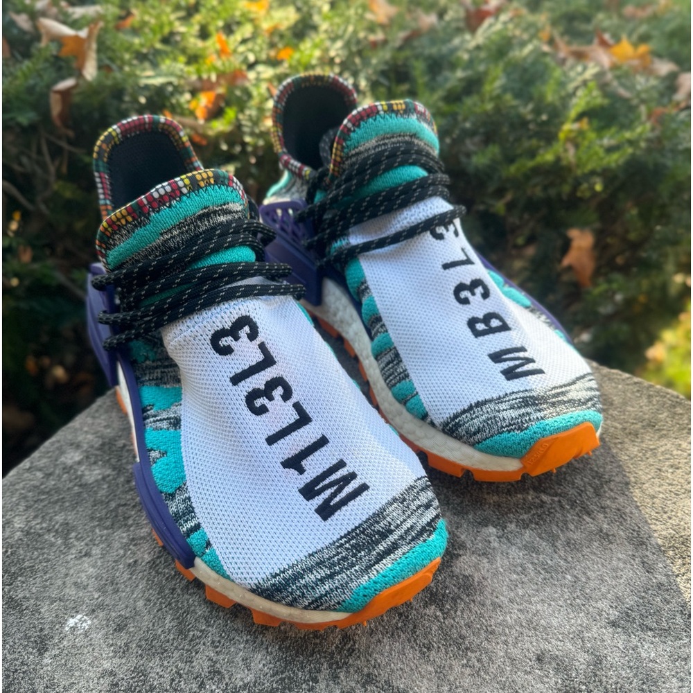 Adidas Pharrell x NMD Human Race Trail Solar Pack Sneakers Boys Sz 5
